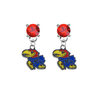 Kansas Jayhawks RED Swarovski Crystal Stud Rhinestone Earrings