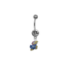 Kansas Jayhawks SILVER College Belly Button Navel Ring