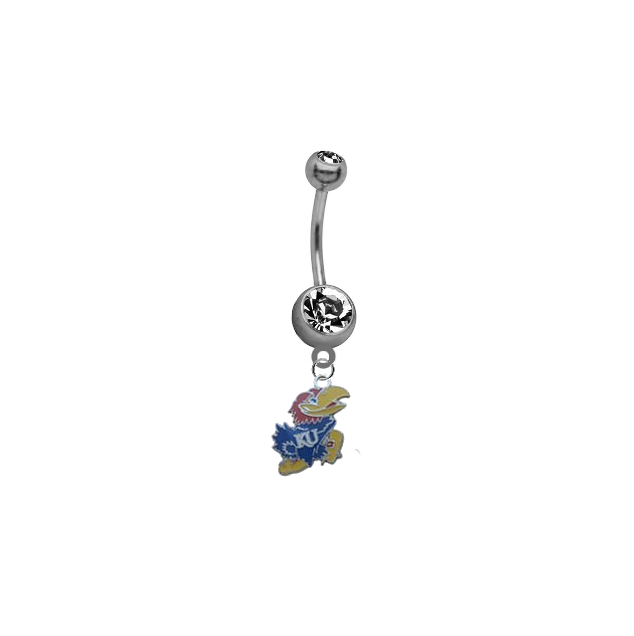 Kansas Jayhawks NCAA College Belly Button Navel Ring