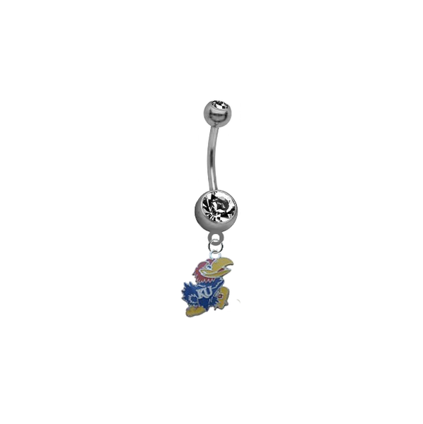 Kansas Jayhawks NCAA College Belly Button Navel Ring