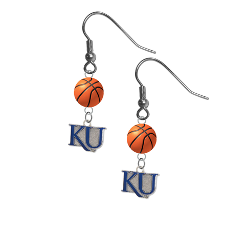 Kansas Jayhawks Style 2 NCAA Basketball Dangle Earrings
