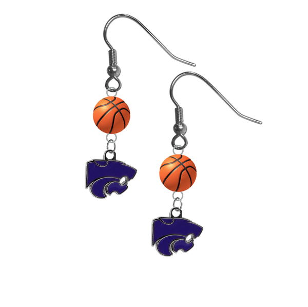 Kansas State Wildcats NCAA Basketball Dangle Earrings