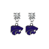 Kansas State Earrings CLEAR Swarovski Crystal Stud Rhinestone Earrings