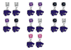 Kansas State Earrings NCAA Swarovski Crystal Stud Rhinestone Earrings