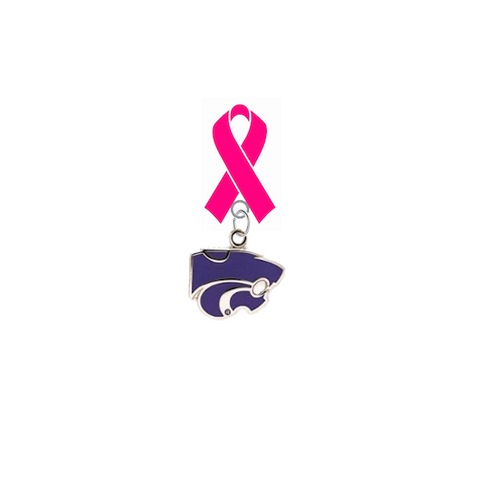 Kansas State Wildcats Breast Cancer Awareness / Mothers Day Pink Ribbon Lapel Pin