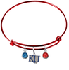 Kansas Jayhawks Style 2 NCAA Red Expandable Wire Bangle Charm Bracelet