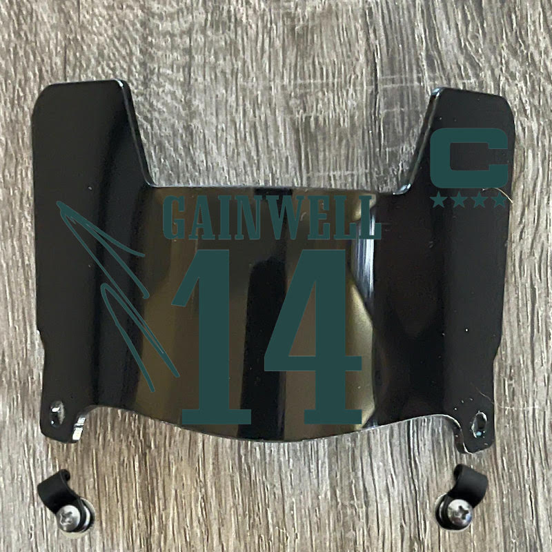 Philadelphia Eagles Kenneth Gainwell Mini Football Helmet Visor Shield Black Dark Tint w/ Clips - PICK COLOR