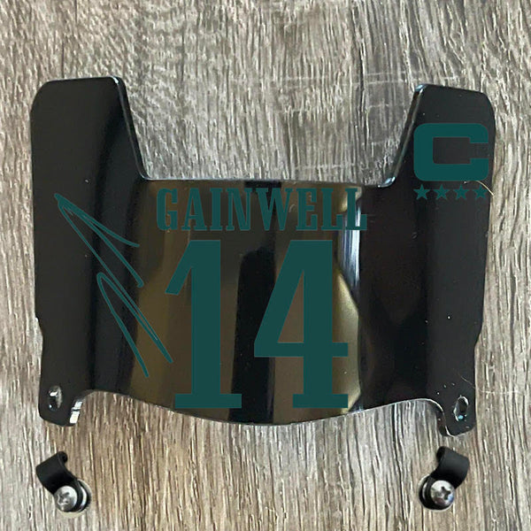 Philadelphia Eagles Kenneth Gainwell Mini Football Helmet Visor Shield Black Dark Tint w/ Clips - PICK COLOR