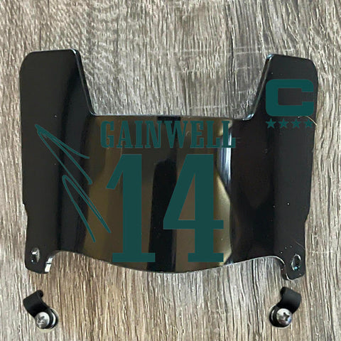 Philadelphia Eagles Kenneth Gainwell Mini Football Helmet Visor Shield Black Dark Tint w/ Clips - PICK COLOR