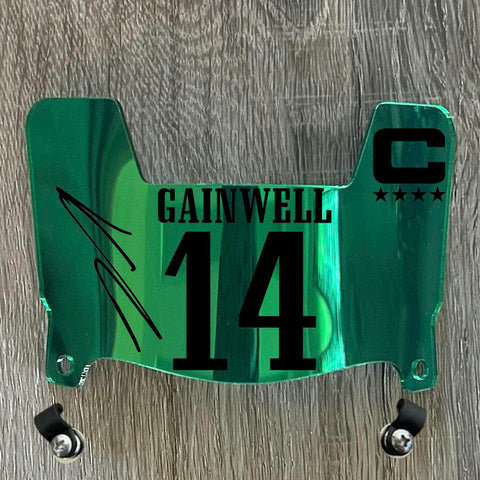 Philadelphia Eagles Kenneth Gainwell Mini Football Helmet Visor Shield Green Chrome Mirror w/ Clips - PICK COLOR
