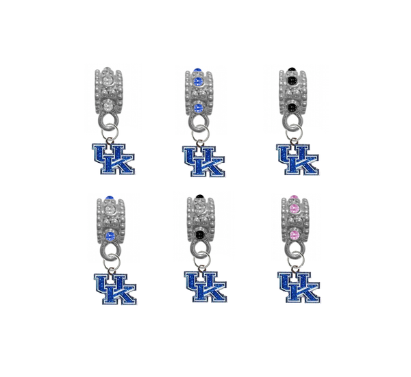Kentucky Wildcats Glitter NCAA Crystal Rhinestone European Bracelet Charm