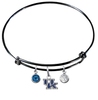 Kentucky Wildcats NCAA Black Expandable Wire Bangle Charm Bracelet