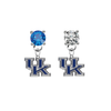 Kentucky Wildcats BLUE & CLEAR Swarovski Crystal Stud Rhinestone Earrings
