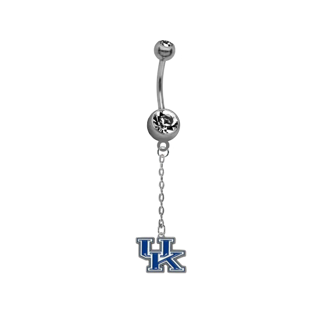 Kentucky Wildcats Dangle Chain Belly Button Navel Ring