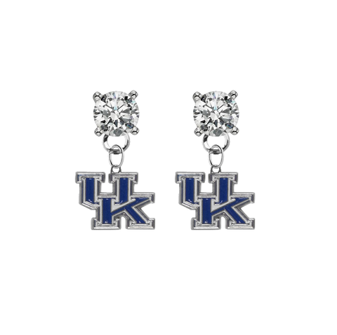 Kentucky Wildcats CLEAR Swarovski Crystal Stud Rhinestone Earrings