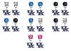 Kentucky Wildcats NCAA Swarovski Crystal Stud Rhinestone Earrings