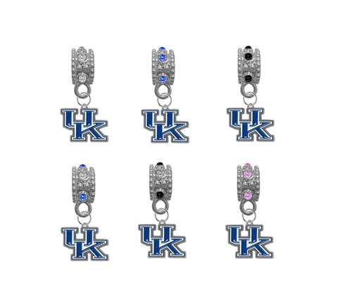 Kentucky Wildcats NCAA Crystal Rhinestone European Bracelet Charm