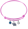 Kentucky Wildcats NCAA Pink Expandable Wire Bangle Charm Bracelet