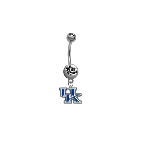 Kentucky Wildcats SILVER College Belly Button Navel Ring