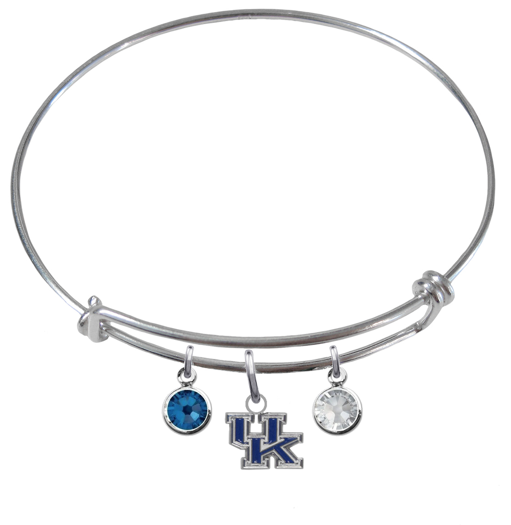 Kentucky Wildcats NCAA Expandable Wire Bangle Charm Bracelet