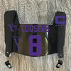 Minnesota Vikings Kirk Cousins Mini Football Helmet Visor Shield Black Dark Tint w/ Clips
