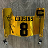 Minnesota Vikings Kirk Cousins Mini Football Helmet Visor Shield Gold Chrome Mirror w/ Clips