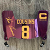 Minnesota Vikings Kirk Cousins Mini Football Helmet Visor Shield Purple Chrome Mirror w/ Clips