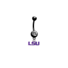 LSU Tigers Style 2 BLACK College Belly Button Navel Ring