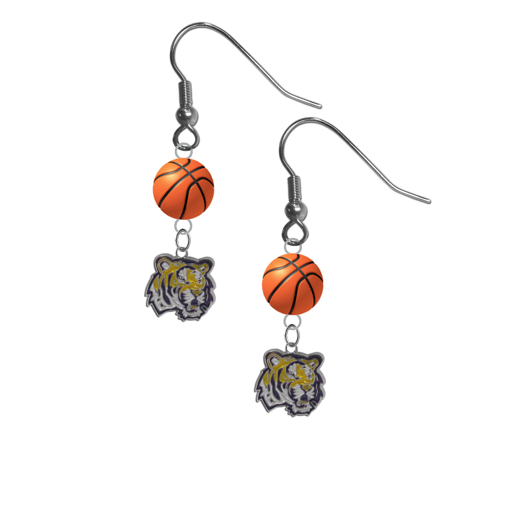 LSU Tigers NCAA Basketball Dangle Earrings
