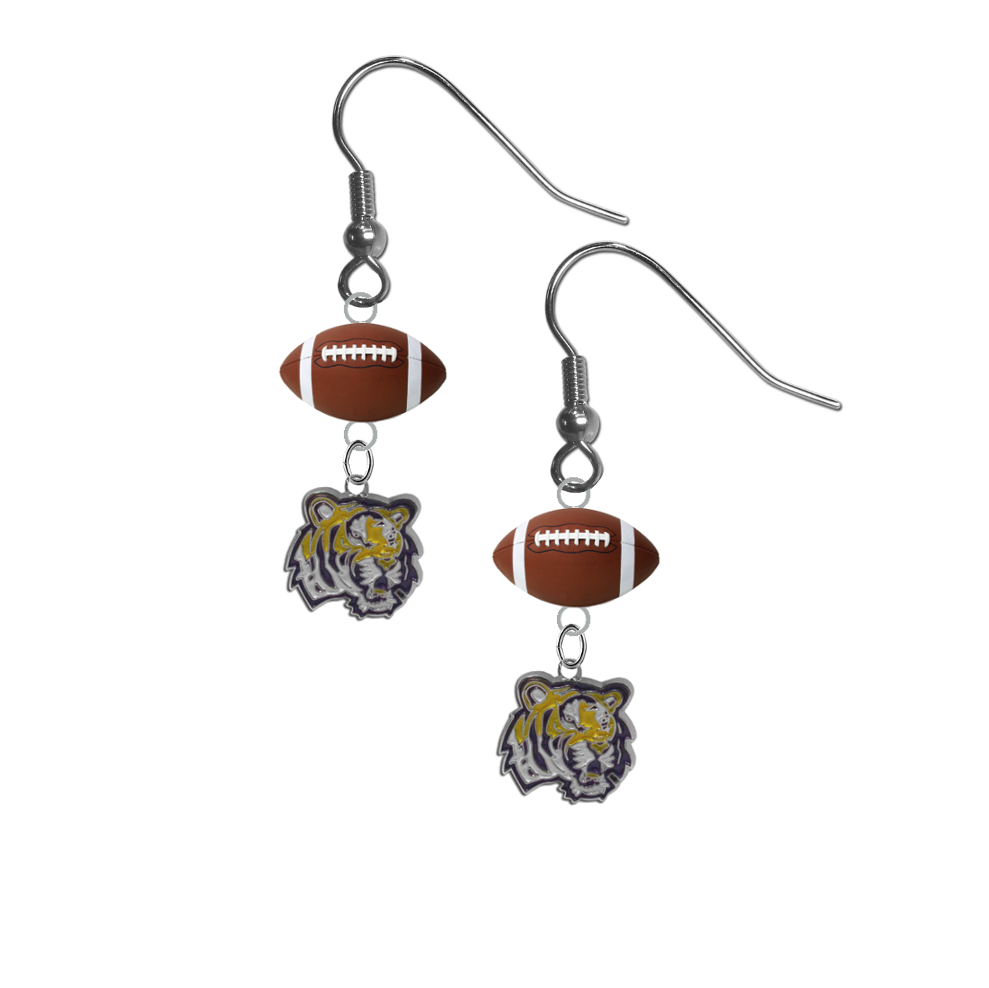 LSU Tigers NCAA Football Dangle Earrings
