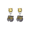 LSU Tigers GOLD Swarovski Crystal Stud Rhinestone Earrings