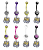 LSU Tigers NCAA College Belly Button Navel Ring - Pick Your Color