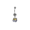 LSU Tigers SILVER College Belly Button Navel Ring