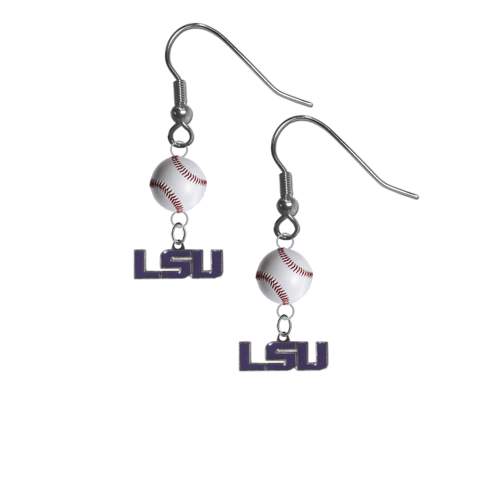 LSU Tigers Style 2 NCAA Baseball Dangle Earrings