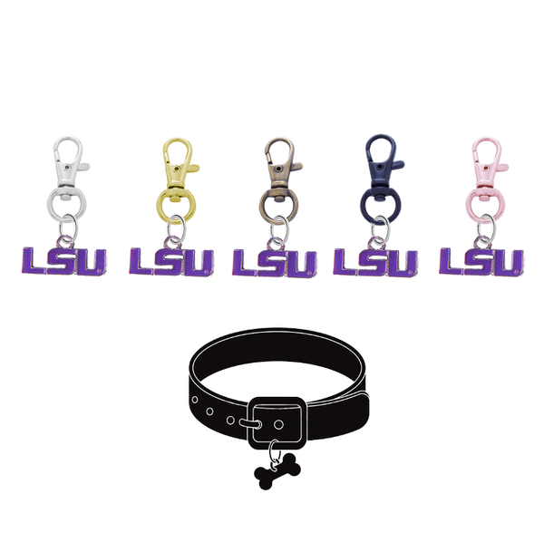 LSU Tigers 2 NCAA Pet Tag Dog Cat Collar Charm