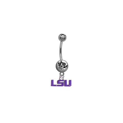 LSU Tigers Style 2 NCAA College Belly Button Navel Ring