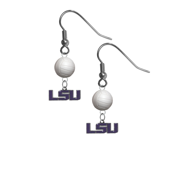 LSU Tigers Style 2 NCAA Volleyball Dangle Earrings