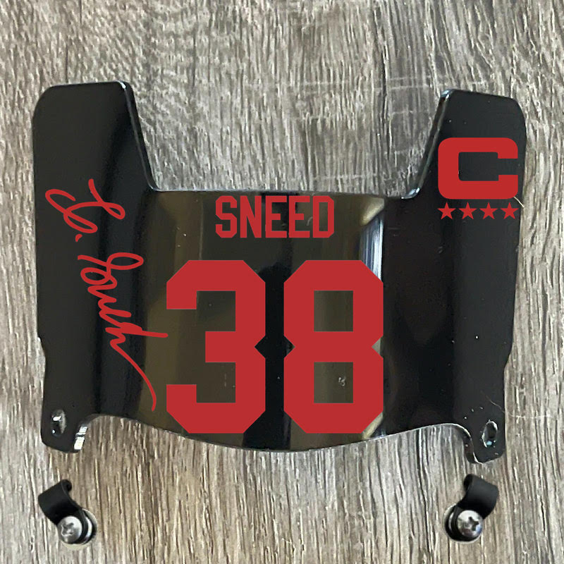 Kansas City Chiefs L'Jarious Sneed Mini Football Helmet Visor Shield Black Dark Tint w/ Clips - PICK COLOR