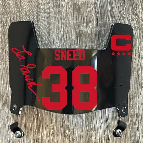 Kansas City Chiefs L'Jarious Sneed Mini Football Helmet Visor Shield Black Dark Tint w/ Clips - PICK COLOR