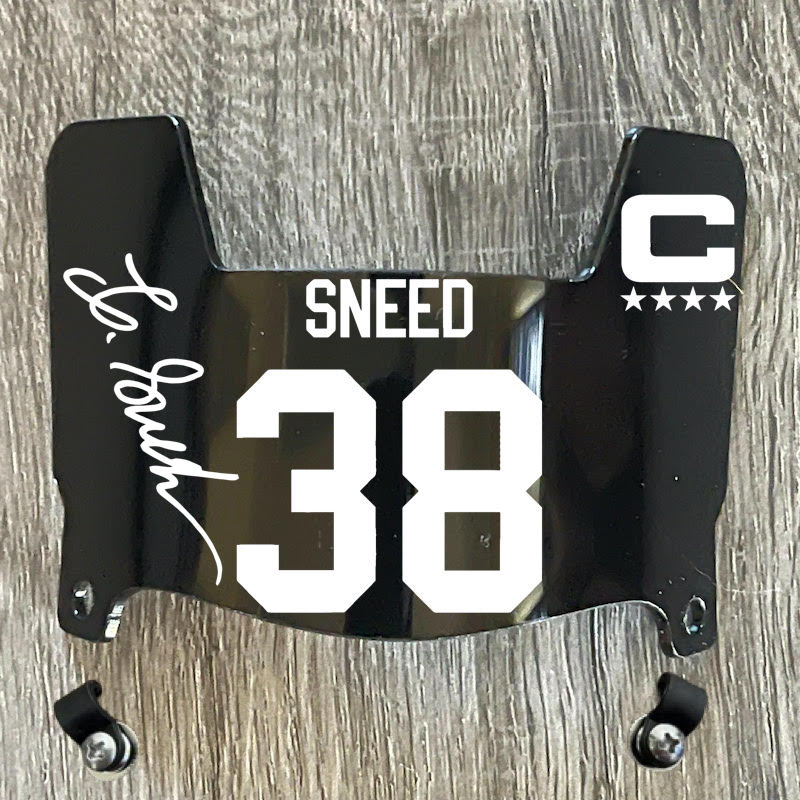 Kansas City Chiefs L'Jarious Sneed Mini Football Helmet Visor Shield Black Dark Tint w/ Clips - PICK COLOR
