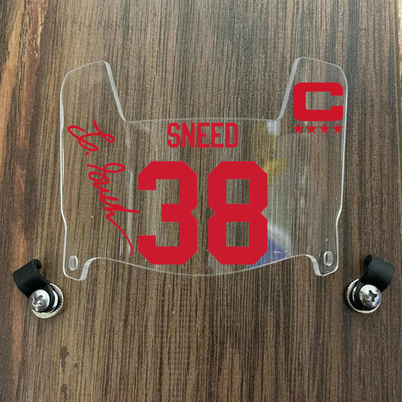 Kansas City Chiefs L'Jarious Sneed Mini Football Helmet Visor Shield Clear w/ Clips - PICK COLOR