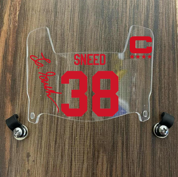 Kansas City Chiefs L'Jarious Sneed Mini Football Helmet Visor Shield Clear w/ Clips - PICK COLOR