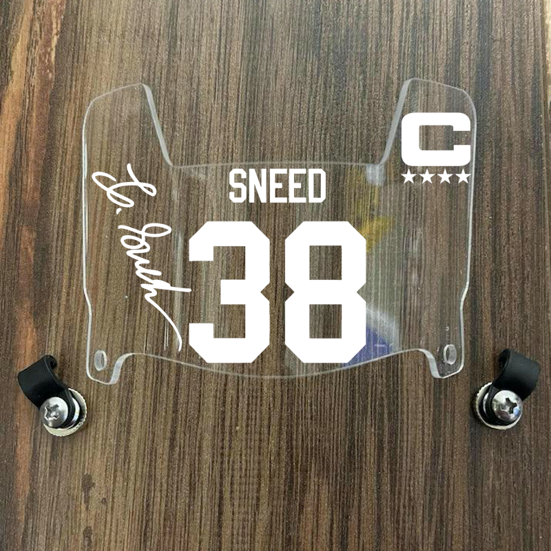 Kansas City Chiefs L'Jarious Sneed Mini Football Helmet Visor Shield Clear w/ Clips - PICK COLOR