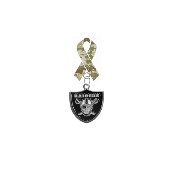 Oakland Raiders NFL Salute to Service Military Appreciation Camo Ribbon Lapel Pin