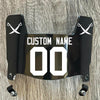 Las Vegas Raiders Custom Name & Number Mini Football Helmet Visor Shield Black Dark Tint w/ Clips - WHITE