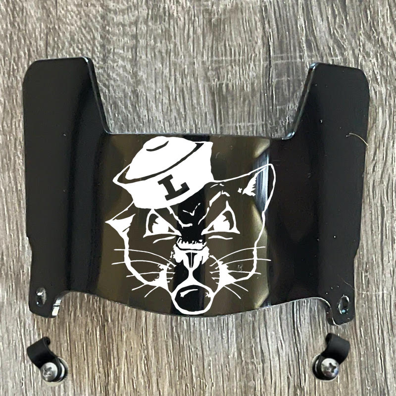 Linfield Wildcats Mini Football Helmet Visor Shield Dark Black Tint w/ Clips