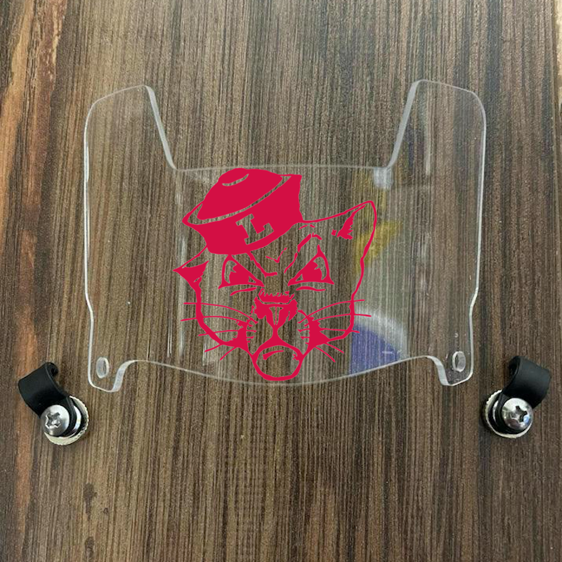 Linfield Wildcats Mini Football Helmet Visor Shield Clear w/ Clips