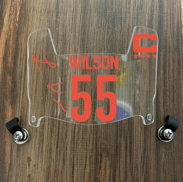 Cincinnati Bengals Logan Wilson Mini Football Helmet Visor Shield Clear w/ Clips - PICK COLOR