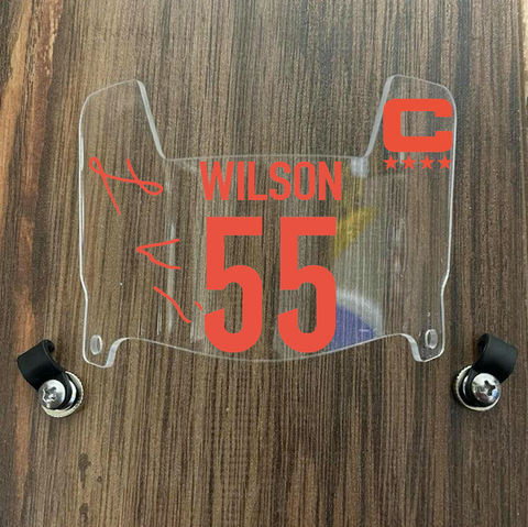 Cincinnati Bengals Logan Wilson Mini Football Helmet Visor Shield Clear w/ Clips - PICK COLOR