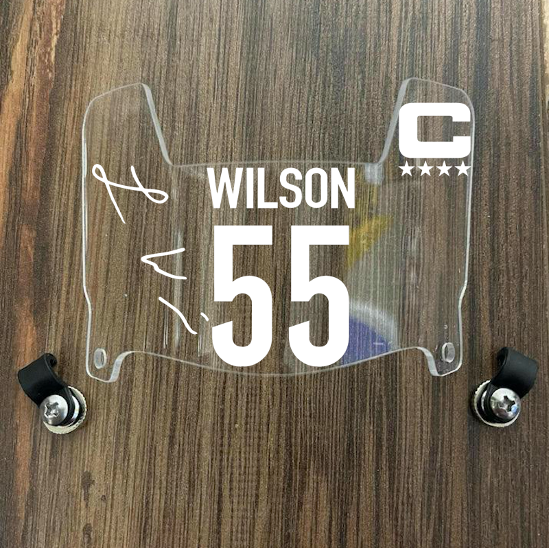 Cincinnati Bengals Logan Wilson Mini Football Helmet Visor Shield Clear w/ Clips - PICK COLOR